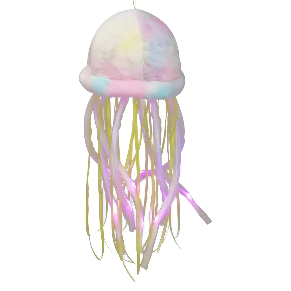 20 cm electric colorful soft stuffed animal glowing jellyfish plush toys