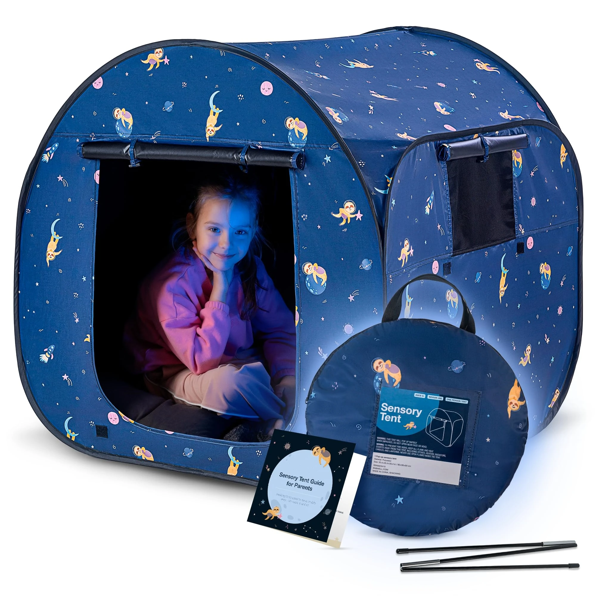 Decompression Therapy Dementia Oem Frame Play Mat Light String Pillow Dark Sleeping Blackout Cube Teepee Tent For Special Kids