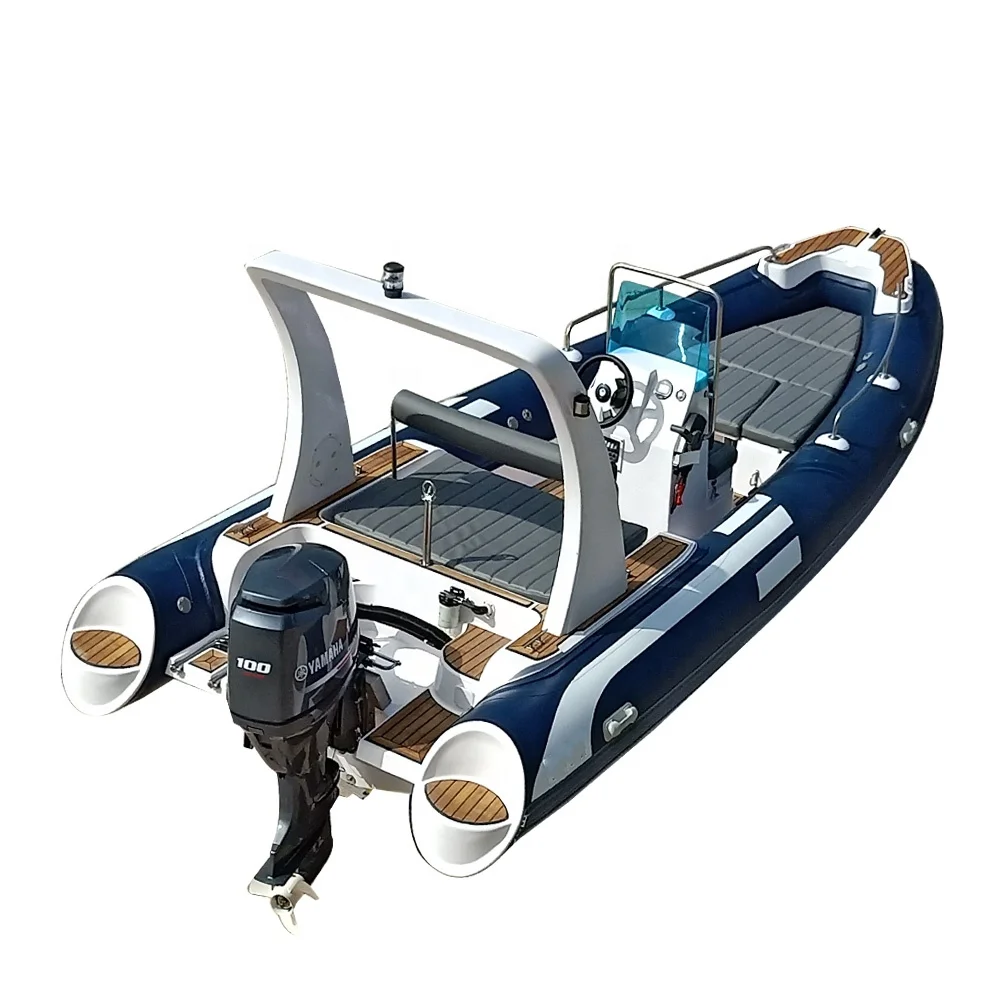Роскошная надувная лодка rib600 с полужестким корпусом из стекловолокна 6 м для семейного использования