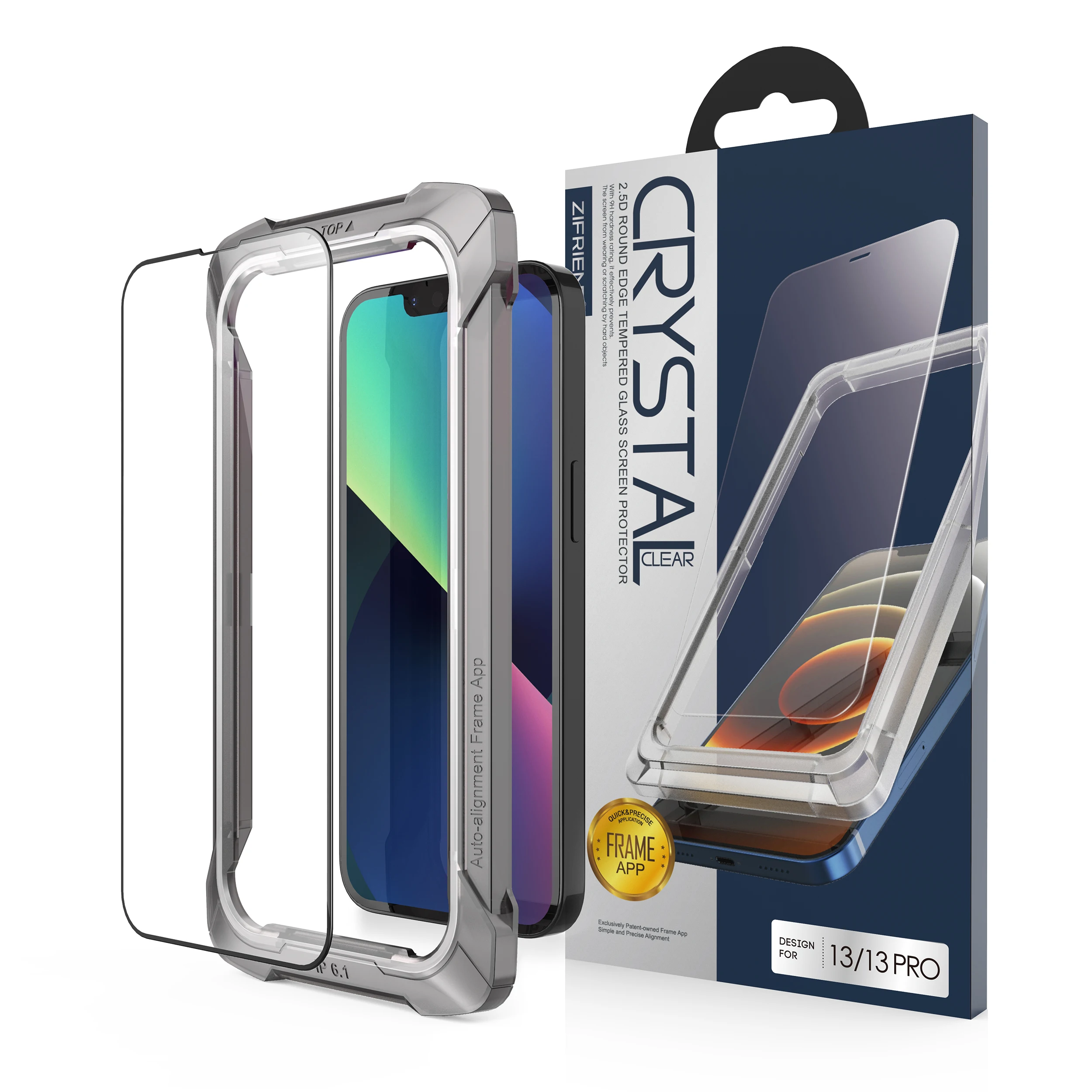 2.5d 3d 9d screen protector full glue for iphone 13 screen protector for iphone 12 pro max with alignment tray in Saudi Arabia