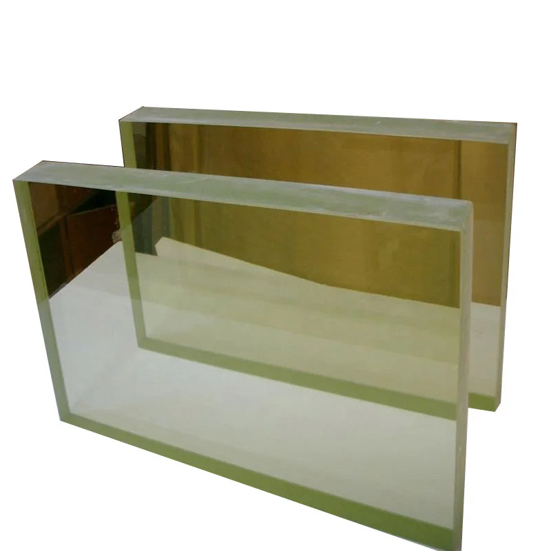 High-effect standard thick 20mm x ray protection lead glass for CT examination window radiology