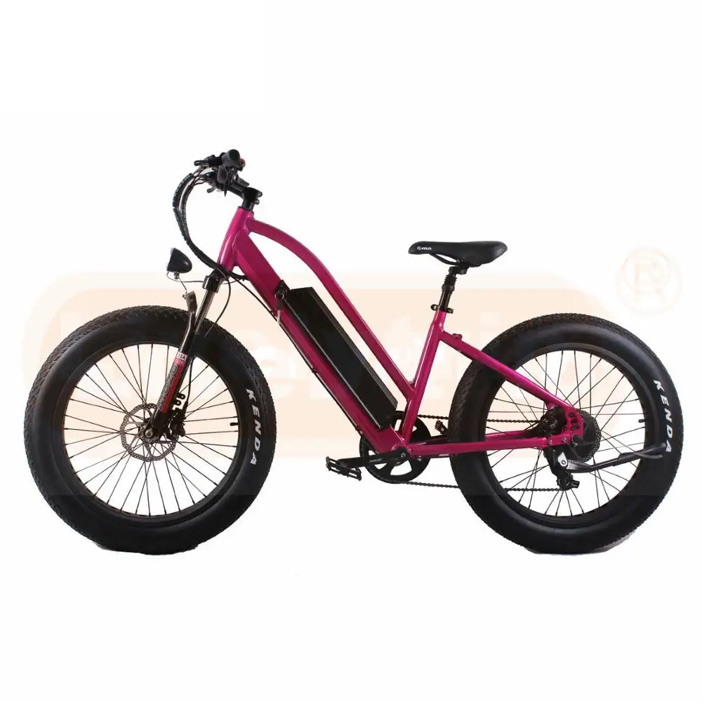 500w electric fat mountain bike with full suspension and mini LCD  display