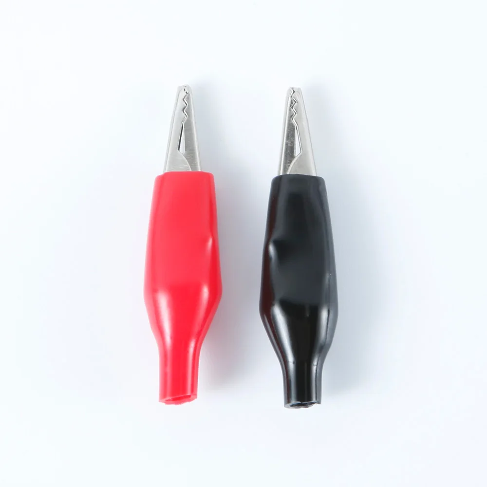 Cheap Factory Price Small Size Red Nicked Plated Plastic Insulated Alligator Clip With Cover