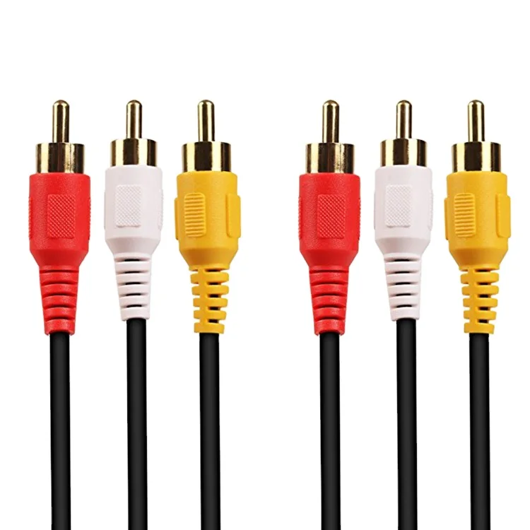 LBT 1,5 м аудио видео кабель 3 RCA к RCA штекер к штекеру m/Mx3 с цветным красным/белым/желтым видео bf видео mp3 кабель