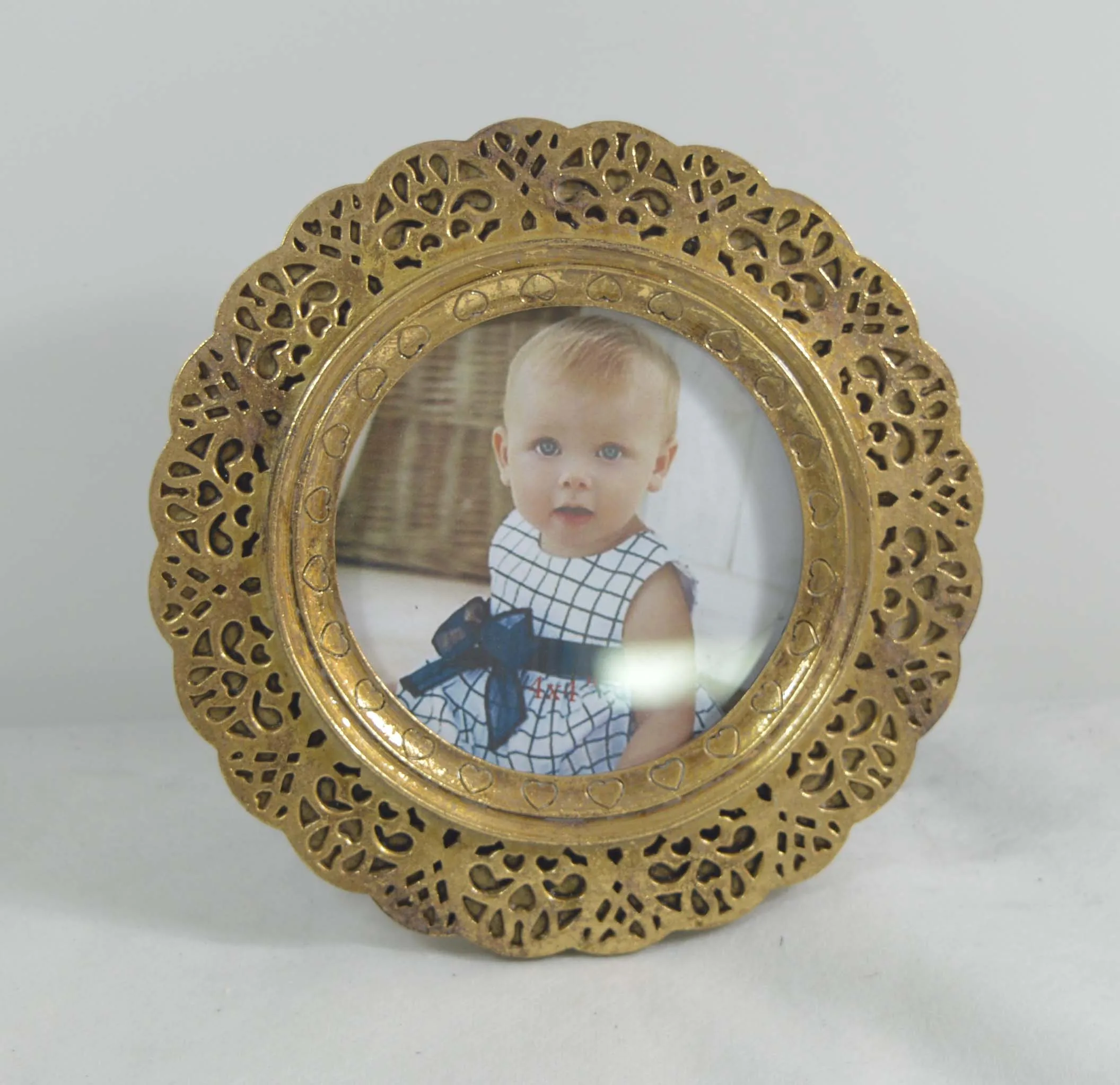 Gold sliver picture frame small baroque rectangle photo frame 2.5*3.5