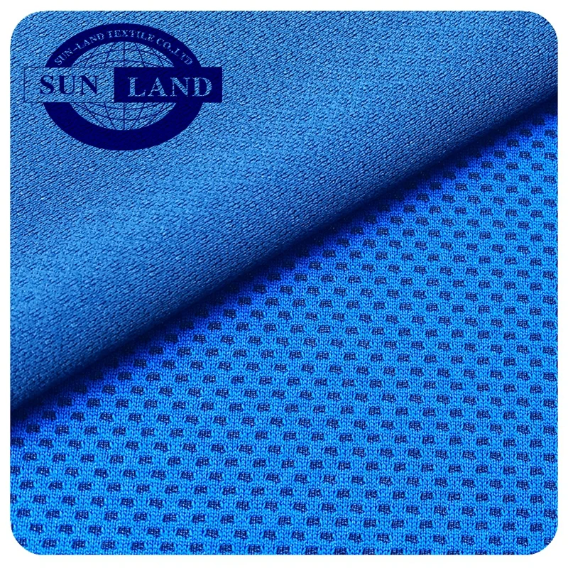 Sports cooling towel materia 100% micax jade fiber polyester coolness hexagon honeycomb mesh fabric