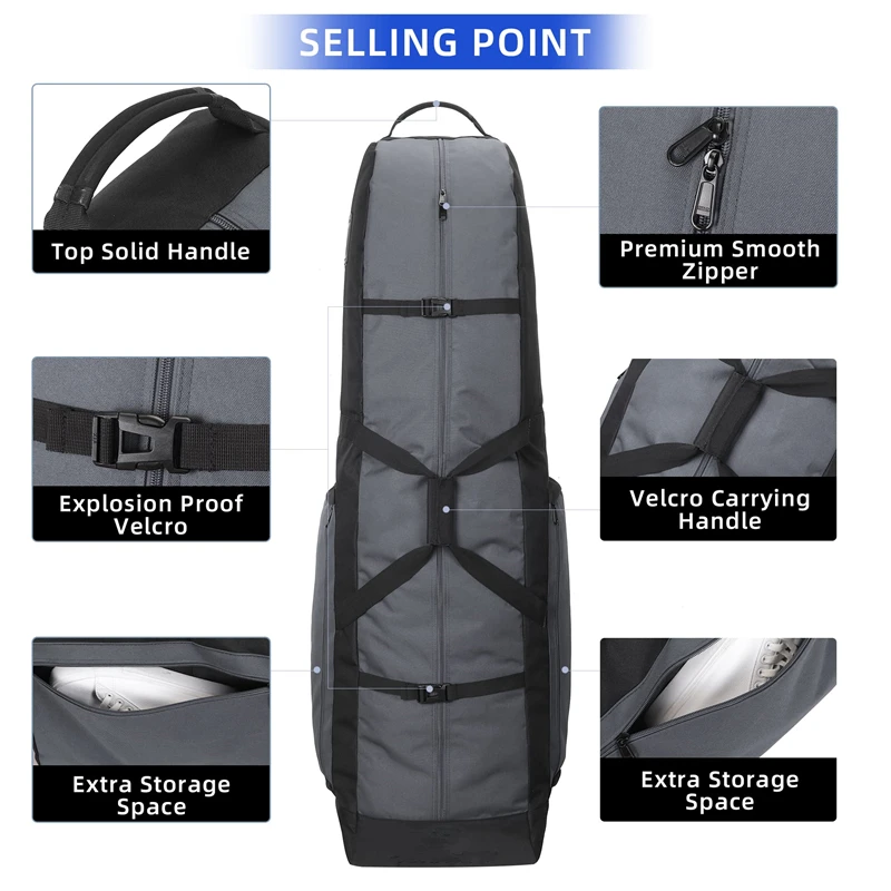 Custom Multifunction Waterproof Golf Bag With Speaker Lightweight Golf Pu Bag Leather Stand Golf Stand Bag