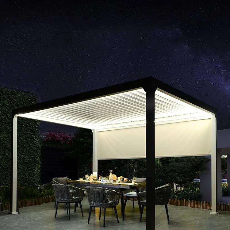 Customized aluminum outdoor pavilion Garden landscape pavilion leisure pavilion glass room