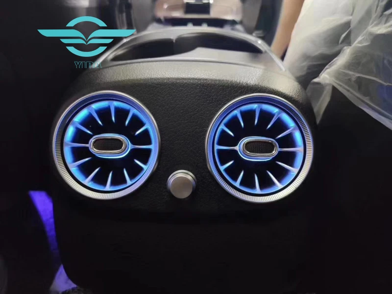 Auto Air Conditioning Turbine Air Vent Outlet With 64 Color Led Interior Ambient light For Mercedes-Benz E-class W213