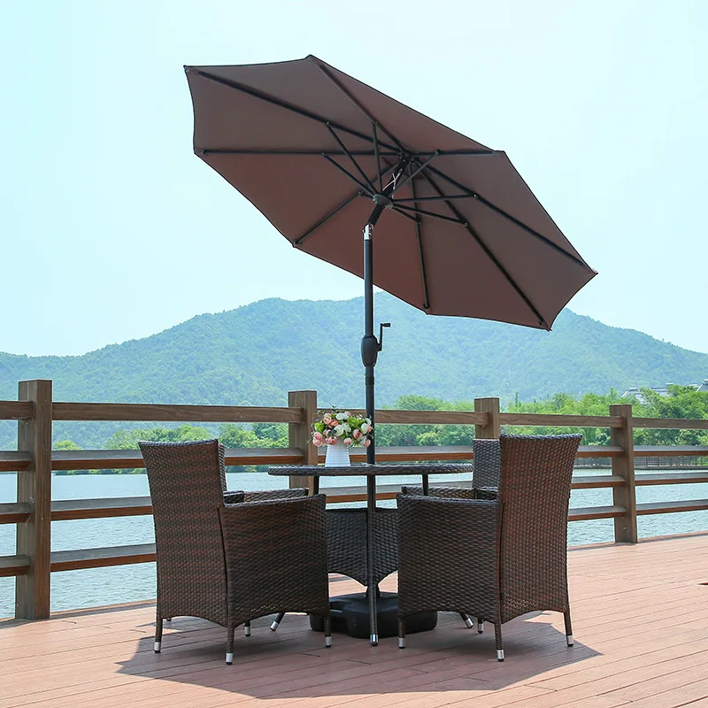 Outdoor sunshade umbrella courtyard outdoor folding activity sun umbrella single and double topped banana umbrella