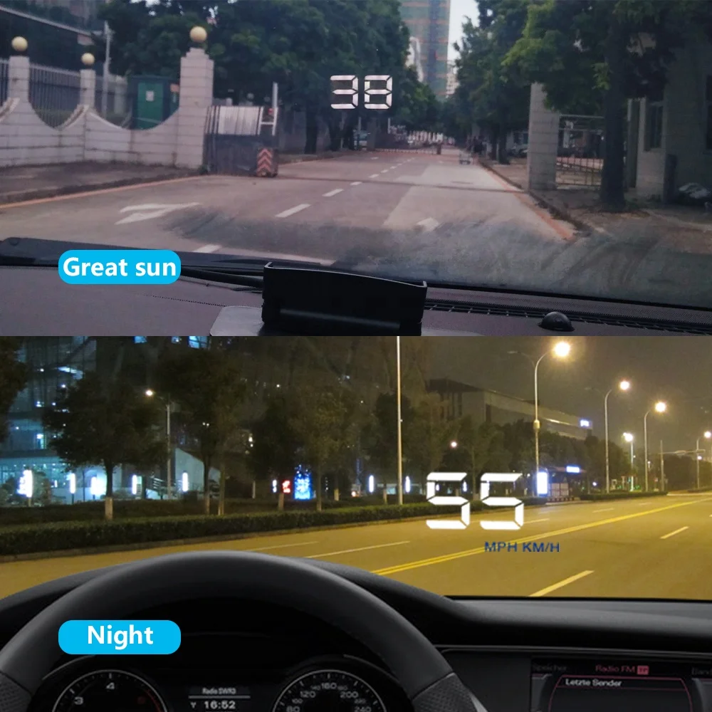  Простой тип HUD A500 проекционный дисплей OBD Светодиодный 3 5