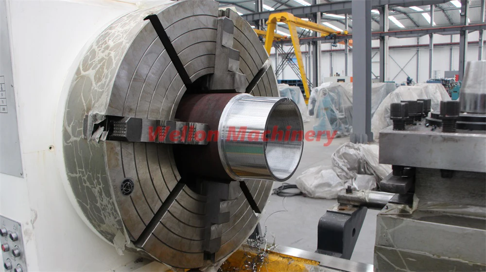 horizontal CNC Pipe Threading Lathe QK1319 oil country Machine tool with Big spindle bore and double chuck