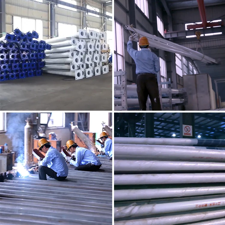 
5m 8m 10m 12m power coating aluminum outdoor decorative led light poles/solar garden lamp post 