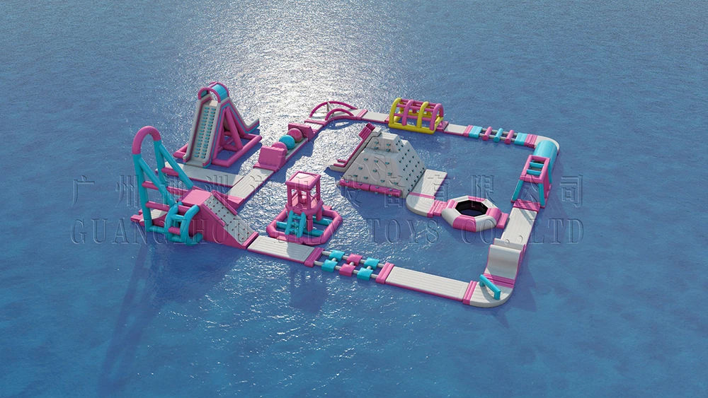 lilytoys outdoor build inflatable aqua park blue customized water games park equipment inflatable water park price for sale