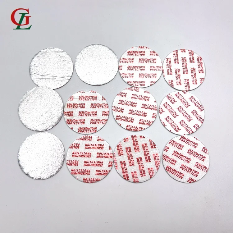 Customized size heat induction liner Pellable aluminum foil seal Coated Treatment seal PE low foam laminated HIS liner with logo
