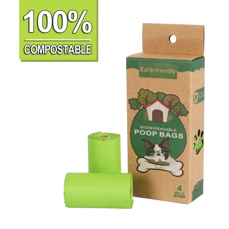 
Corn starch compostable dog poo bags private label wholesale dog waste bag bio degradable poop bags 