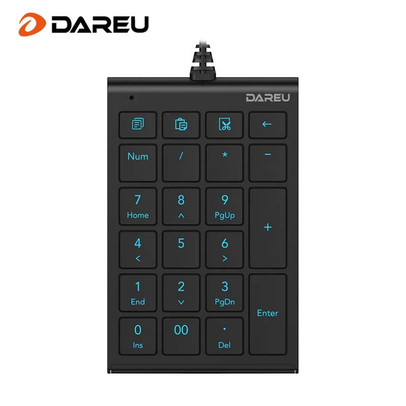 Dareu LK22Portable малого размера проводной мини Numpad 22 клавиш цифровая клавиатура для учета кассира ноутбук планшеты