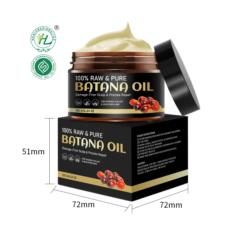 Cold Pressed White Batana Oil Smell Good For Skin, Hair Growth - 100% Natural Honduras Palm Kernel Extract  | Custom Label