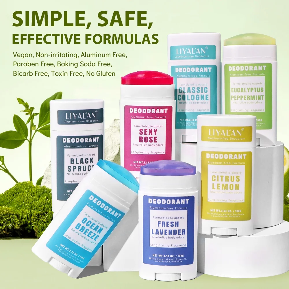 Custom Wholesale Female Deodorant Stick Plant Lavender Cologne Underarm Deodorant for Women Men