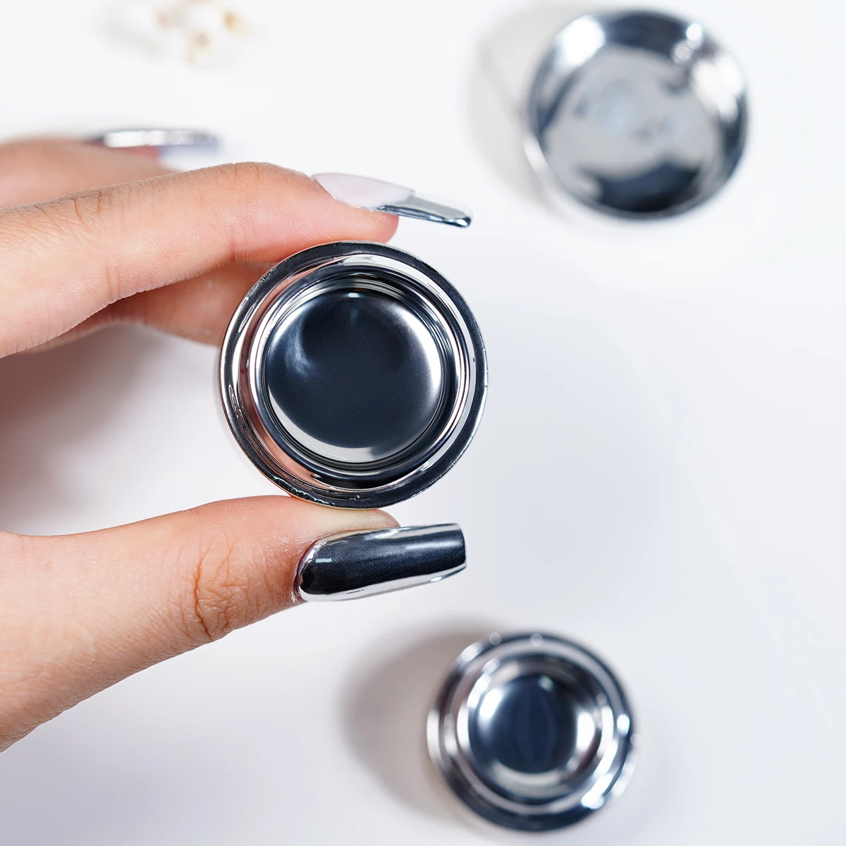 OEM Private Label Super Bright Silver Metal Chrome Gel Paint Color for Nail Art Metal Nail Painting Gel Polish