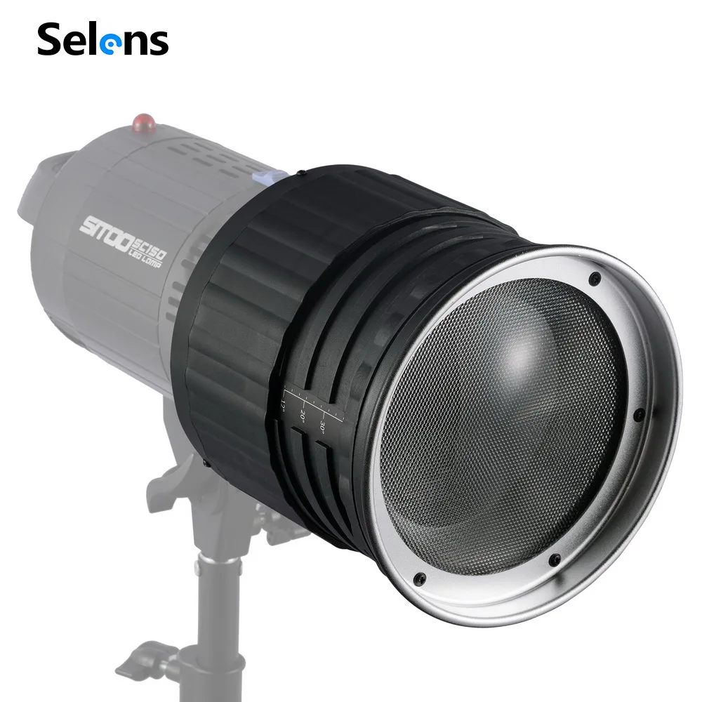 Selens Fresnel Spotlight коническая студийная стробоскопическая вспышка яркий оптический тубус для фотостудии