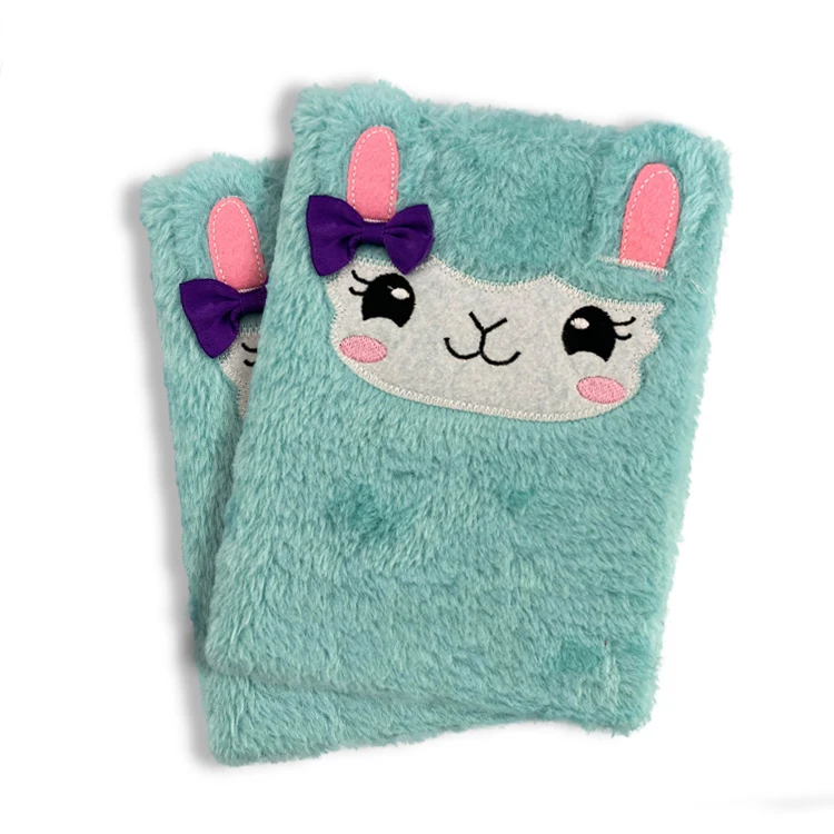 the secret diaries of stationery notebook light green velvet journal school stationary fur cover note book customized