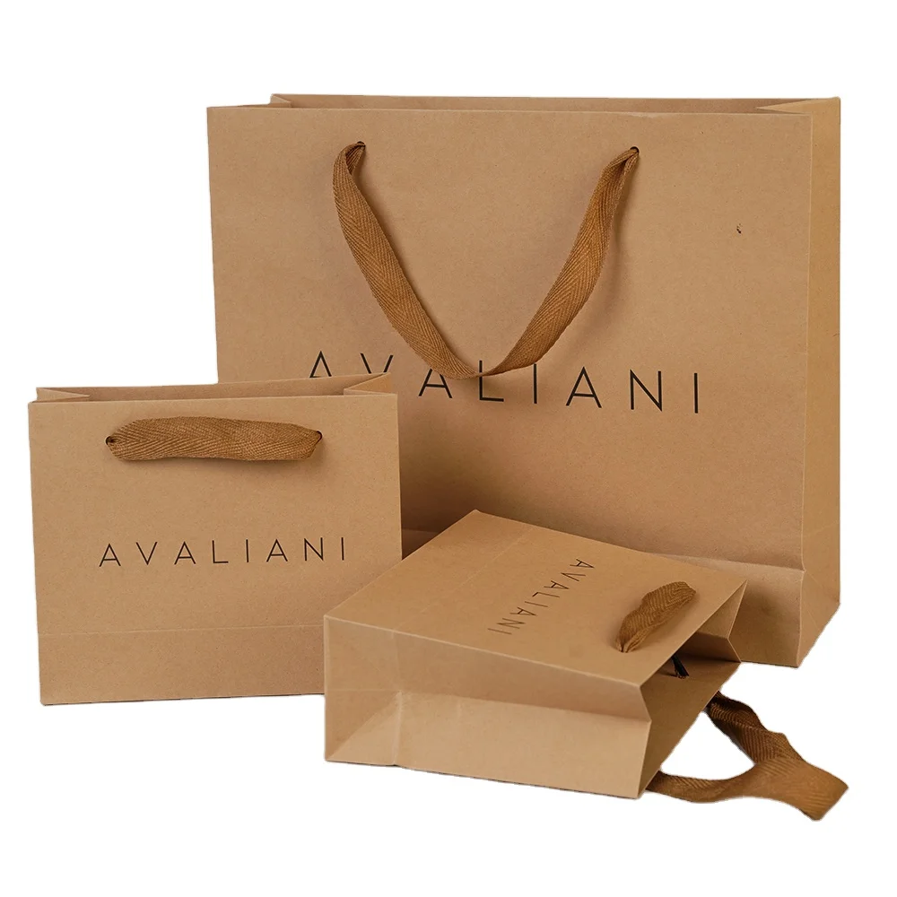 BoDuo Factory High Quality Recycled large plain cheap brown kraft paper bag with handles