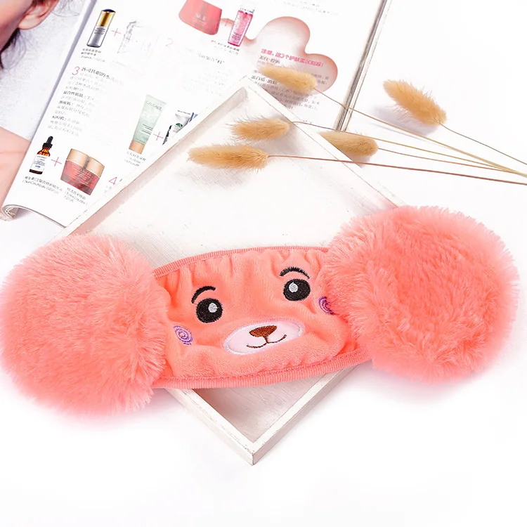 Зимняя плюшевая детская Защитная хлопковая маска для лица с медведем теплые