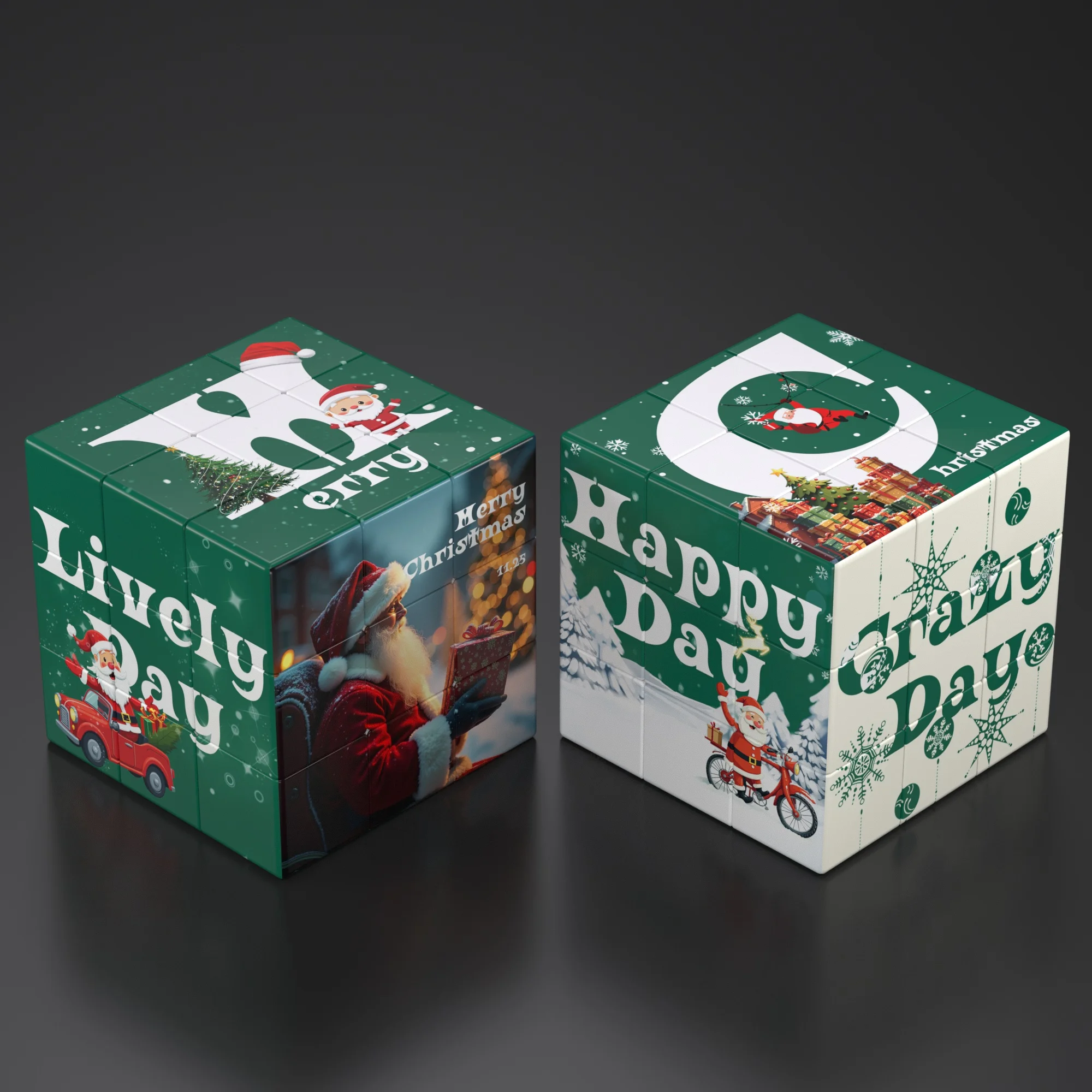 Hot sale Christmas day gifts design diy present stock educational brain teaser toys magic puzzle cube for kids