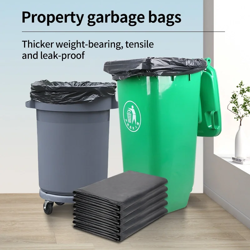 Black Trash Fold Custom Black Biodegradable Roll Manufacturers Plastic Garbage Bags