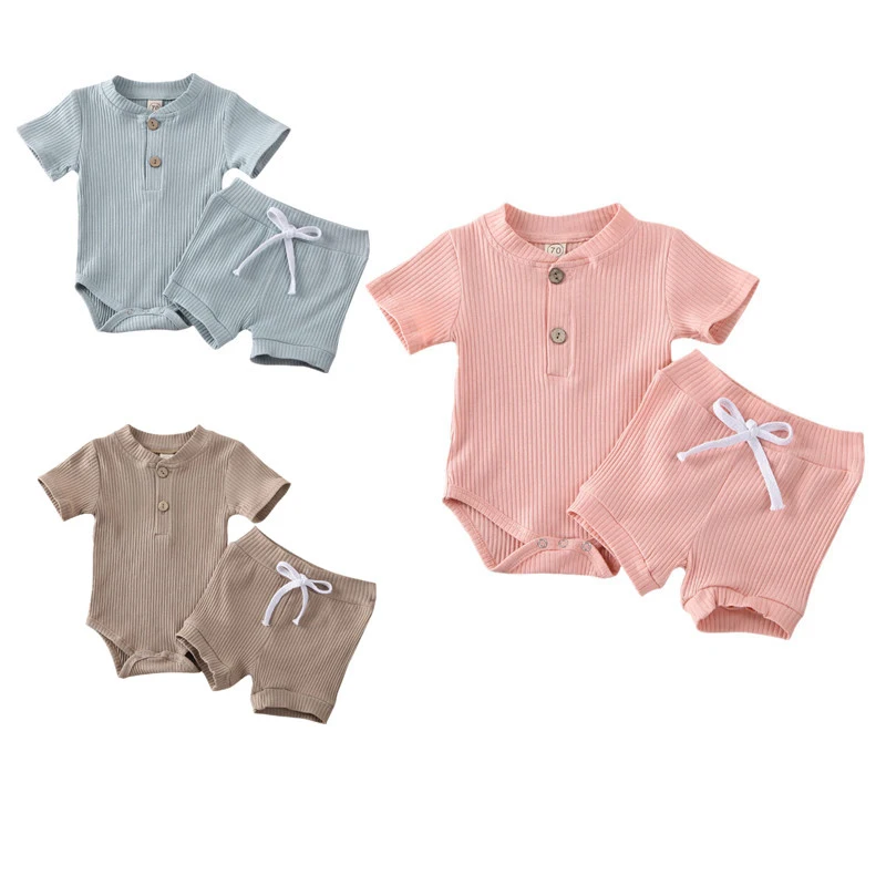 Short Summer Newborn Clothing Toddler Boy Baby Clothes Rompers