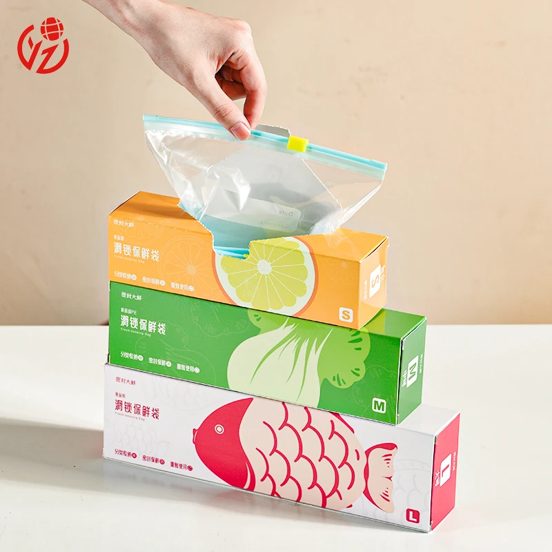 Food Storage Preservation Bag Ziplock Fresh Keeping Reusable Freezer Bag For Vegetable Fruit Meat