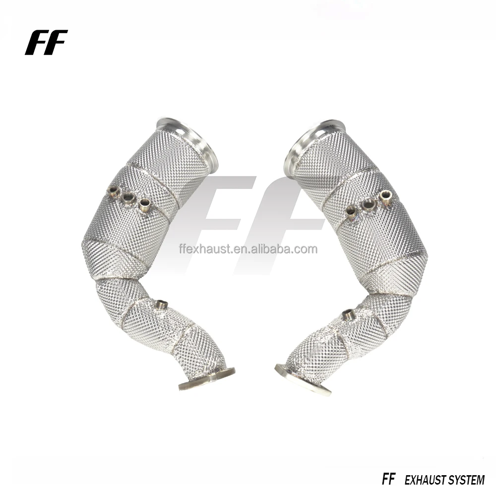 Custom Tuning exhaust sport cat downpipes for Porsche Cayenne Turbo 4.0T 9YA 2019- high flow catted downpipe