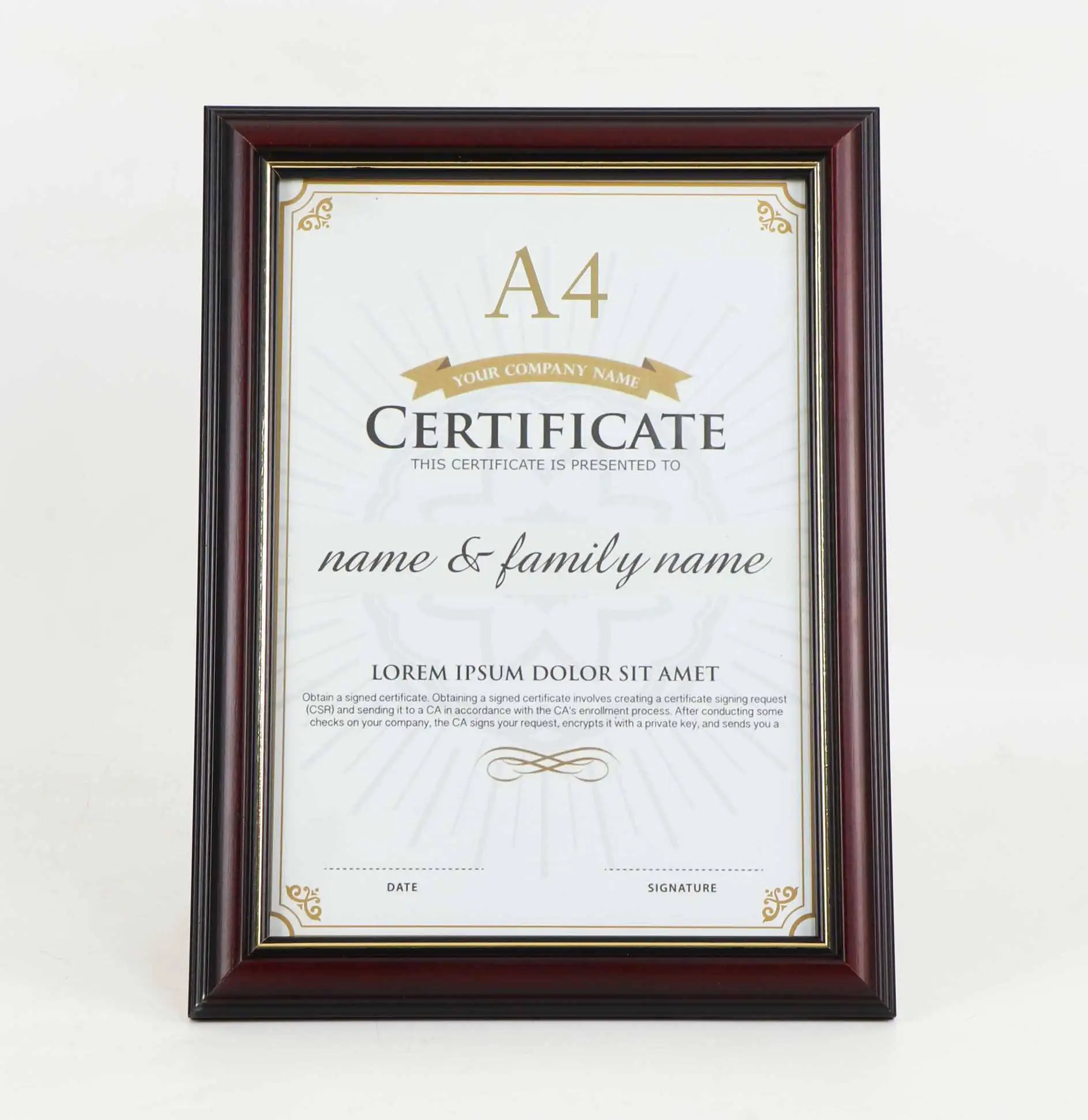 Фоторамка из массива дерева рамка для документов А4 фотографий с сертификатом 8 5x11 дюймов