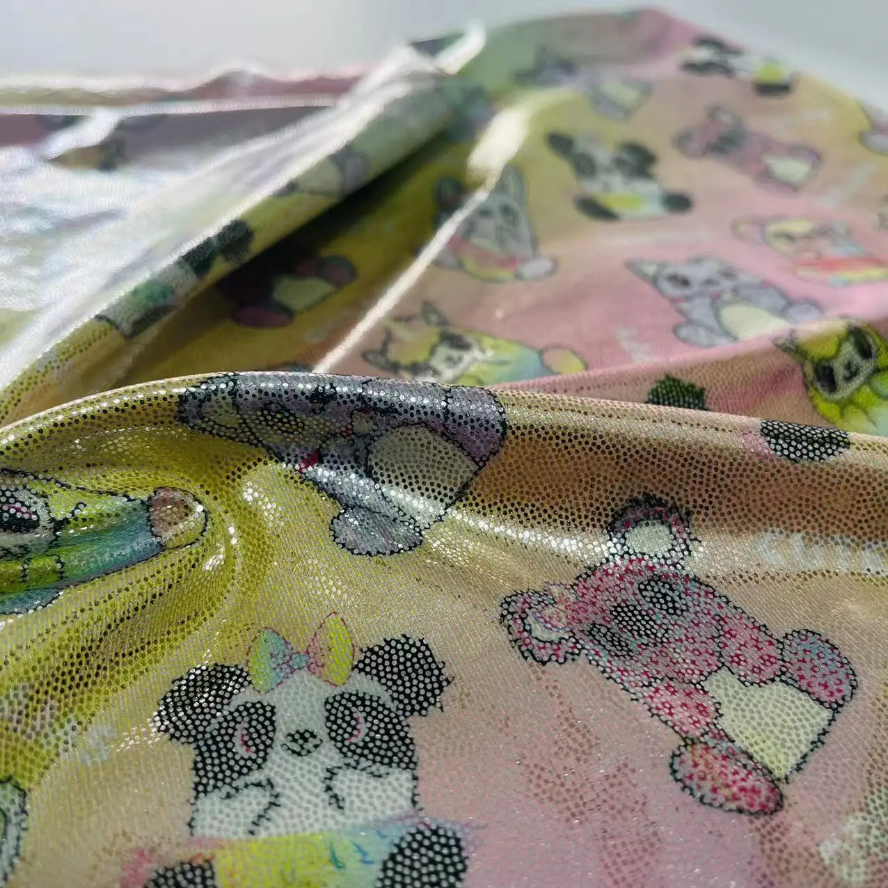 designer fabric custom and digital printed holographic fabric