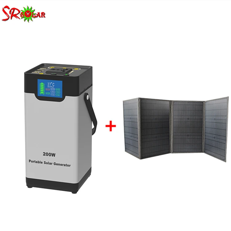 SRsolar Outdoor 75000mAh 278Wh USB Type C DC AC 300W solar generator portable power station manufacturers
