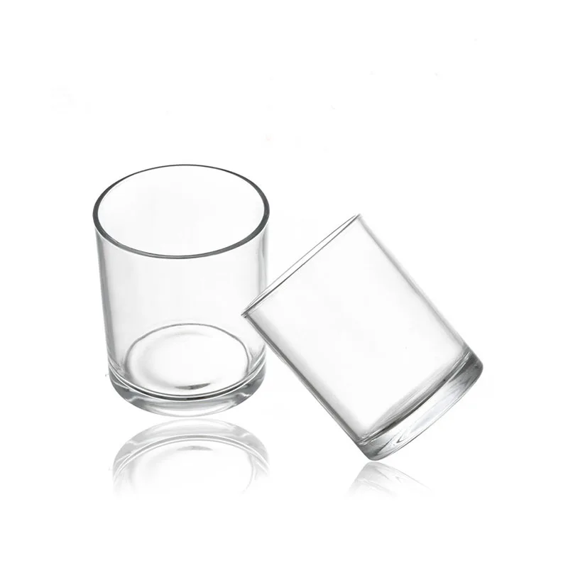 Most Popular Wide Mouth Clear Glass Candle Jar 2oz 4oz 6oz 14oz 16oz Empty Candle Container Glass Jar with Lid  For Home Use