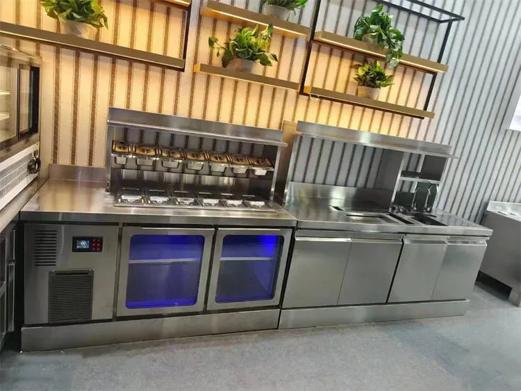 Commercial Automatic Bubble Tea Counter Popping Boba Set Milk Tea Workbench