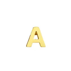 Fashion DIY jewelry accessories 1.8mm hole initial pendant 26 alphabet stainless steel letter pendant