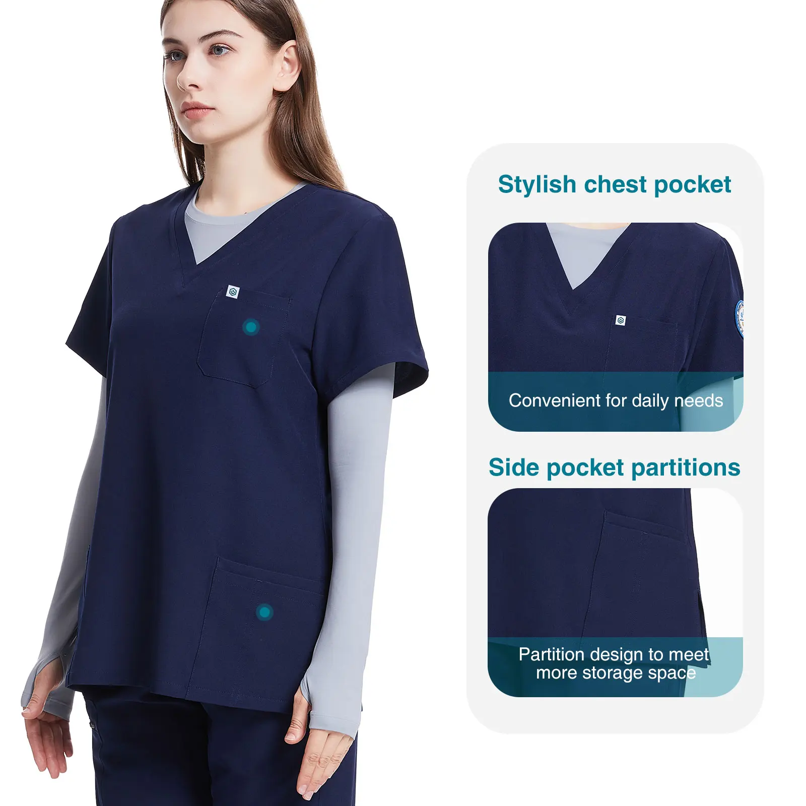 High Quality Professional Doctors Spa Uniform Scrubs Suits Medical Uniformes Medicos Nursing Medical Scrubs Set For Women