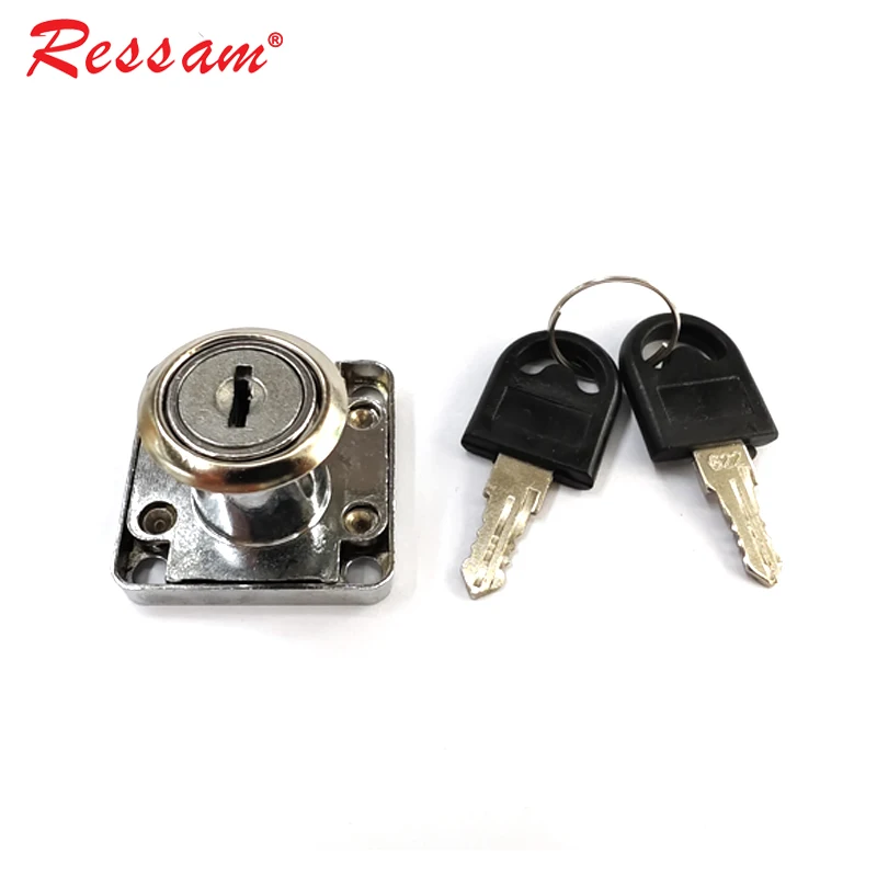 Ressam Hot Selling Zinc Alloy Cabinet Drawer Lock 101 Office Desk Iron Drawer Lock with Key