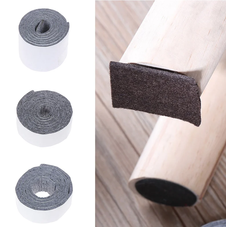 Self-Adhesive Black Grey 3mm Thickness Felt Furniture Pads for Hardwood Floors for Furniture Feet