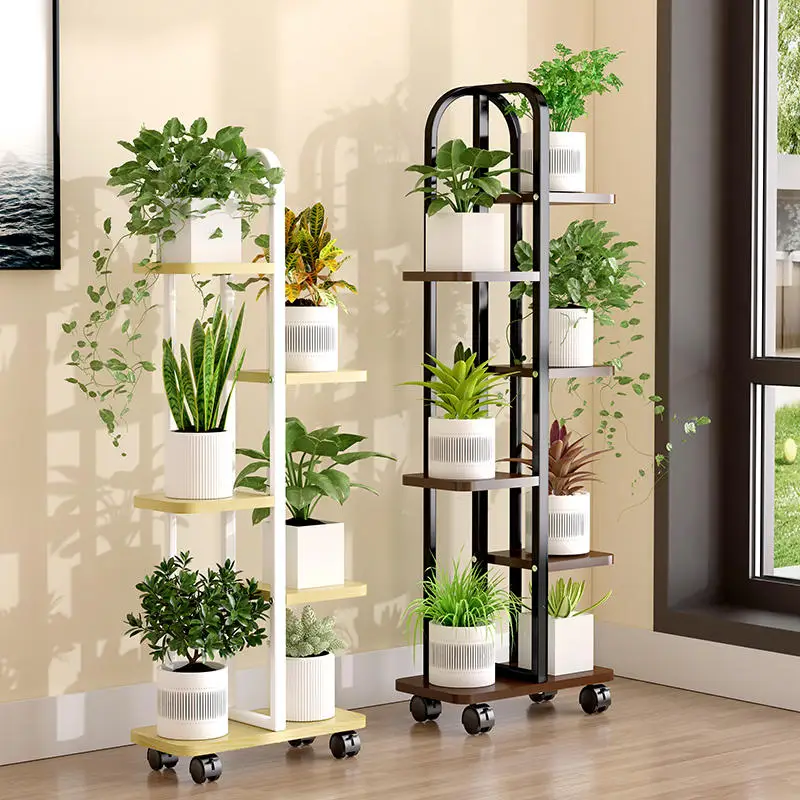 Multifunction Pot Stand for Bamboo Plant Stand Shelf State Plant Support Bamboo Plant Stand for Living Room or Balcony