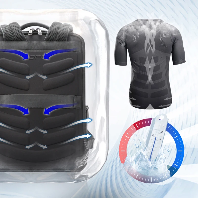 BOPAI cowhide custom logo premium usb charging men business 15.6 inch laptop luxury genuine real leather backpack