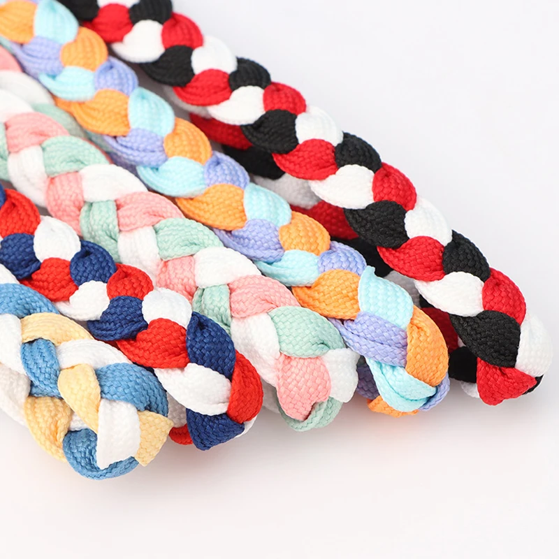 Rainbow braid with three strands of rope lace Ethnic lace belt Garment accessories diy jewelry hand-woven rope