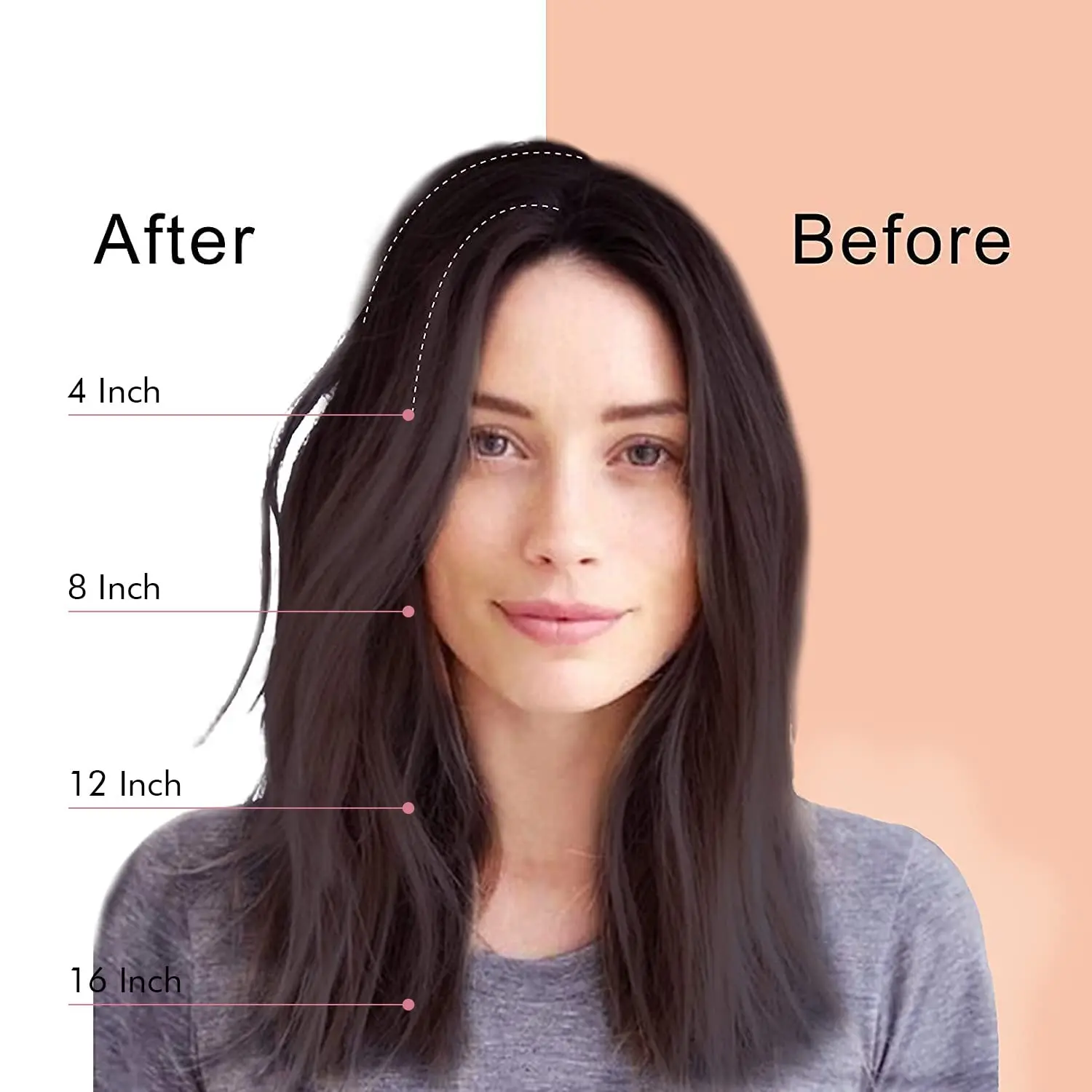 FUJIA Thick Hairpieces Adding Extra  Volume Clip in Hair Extensions  Topper for Thinning Hair Women (4 Inch (Pack of 2)