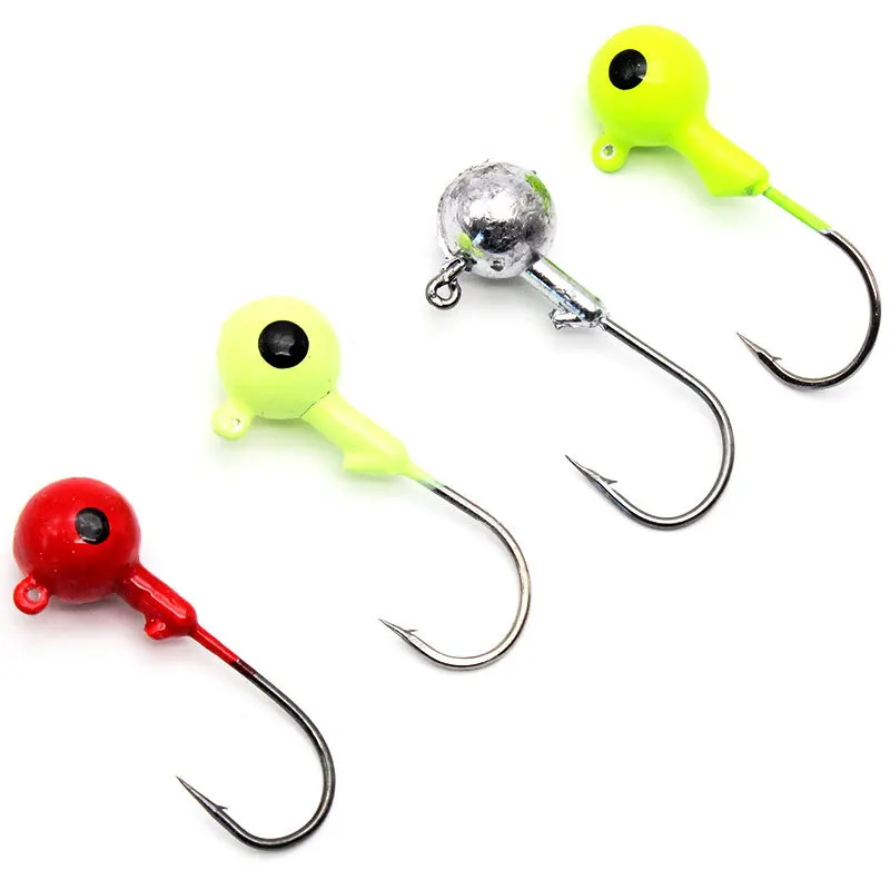 Lead jig hook hard ball shape jig artificial fishing jig hook