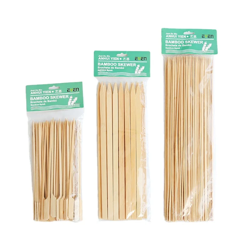 Biodegradable Hot Dog Corn Chicken 5mm Bamboo Skewer For India Market