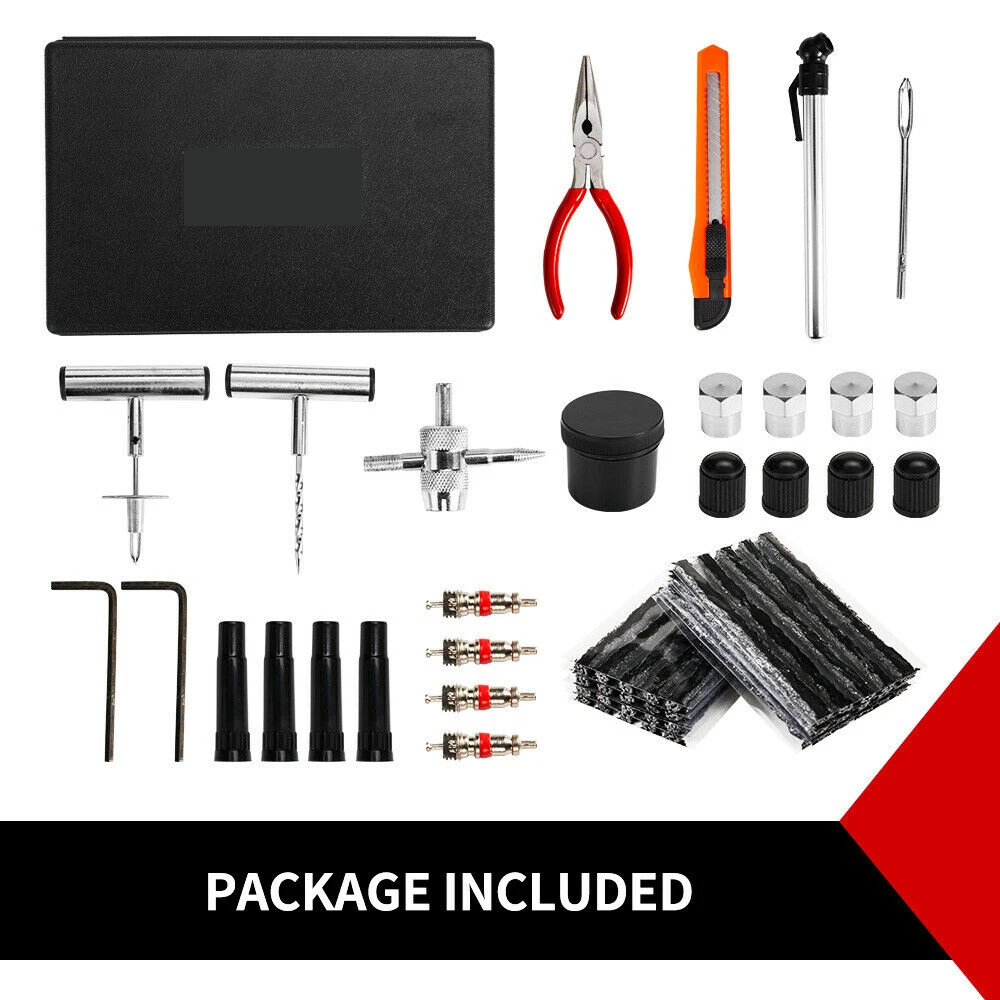 FIERYRED 67 Pcs Emergency Tools Set Car Truck Trailers Motorcycle Bike Tyre Repair Kit