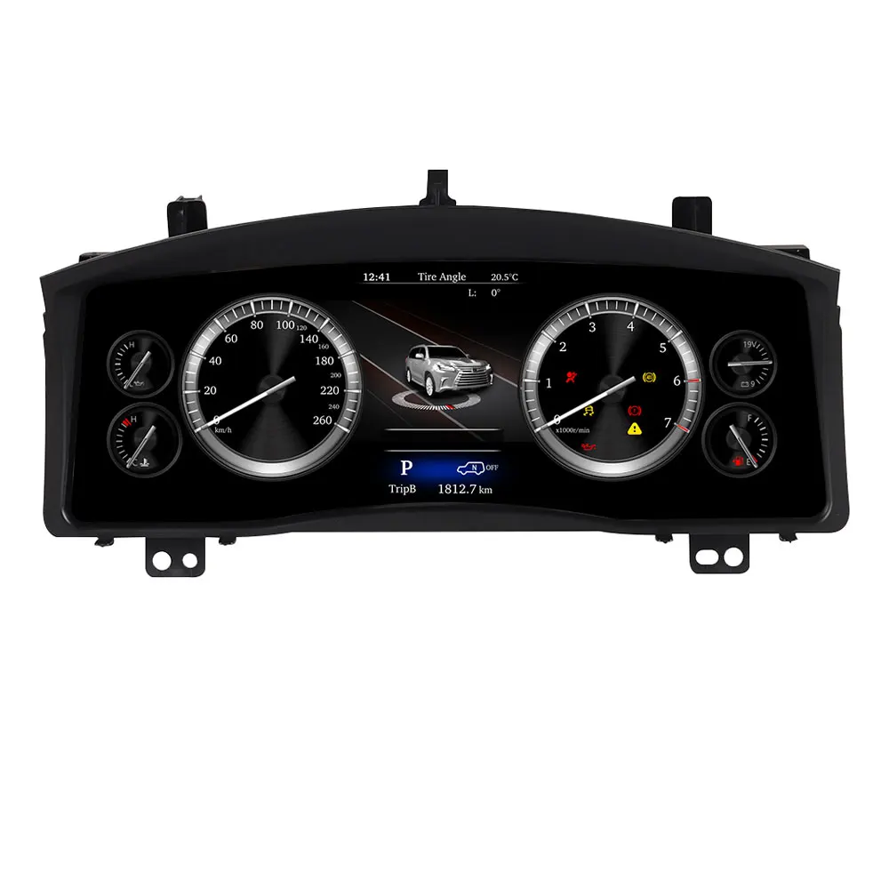 12.3 inch LCD Dashboard Digital Cluster Linux System LX570 Car Digital Cluster Instrument Panel Speedometer for LEXUS LX570